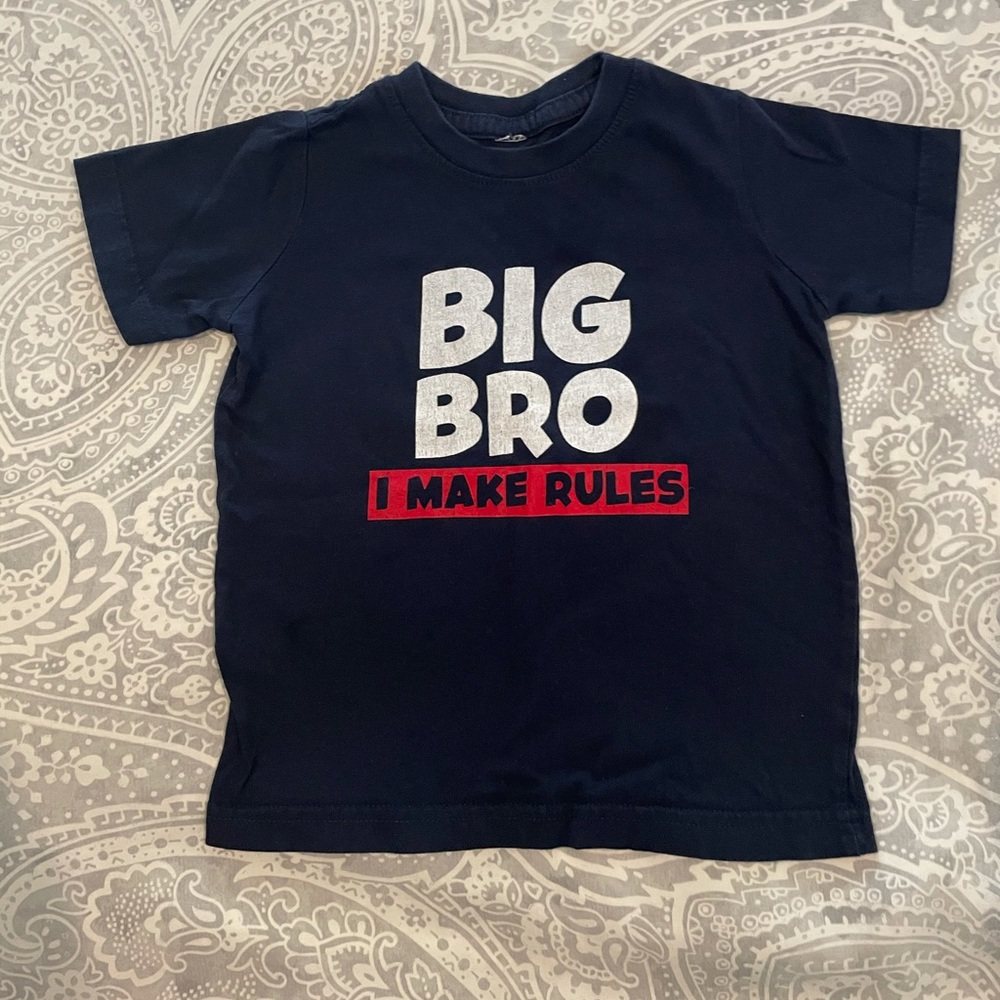 Big Brother Tee Navy Blue size 24 months - 2T